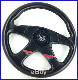 Genuine Momo Ghibli 4 360mm black leather steering wheel. German Retro! 7C