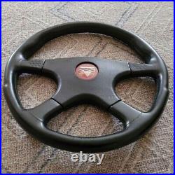 Genuine Momo Ghibli 4 380mm black leather steering wheel. Classic HDT