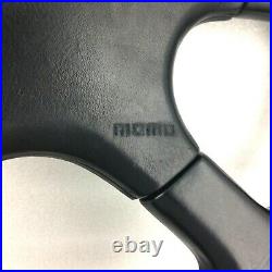 Genuine Momo Ghibli 4 380mm black leather steering wheel. Classic Retro 1988. 7A
