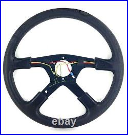 Genuine Momo Ghibli 4 380mm leather steering wheel dated 1993 for renovation! 7A
