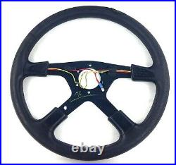 Genuine Momo Ghibli 4 380mm leather steering wheel dated 1993 for renovation! 7A