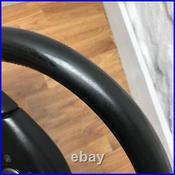 Genuine Momo Ghibli 4 spoke 360mm black leather steering wheel. Dated 1994. 7E