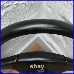 Genuine Momo Ghibli 4 spoke 360mm black leather steering wheel. Dated 1997. 7D