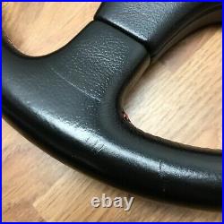 Genuine Momo Ghibli 4 spoke 360mm black leather steering wheel. Dated 1997. 7D