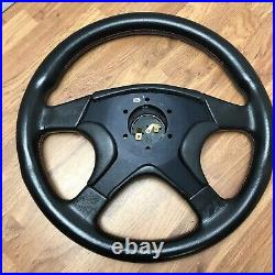 Genuine Momo Ghibli 4 spoke 360mm black leather steering wheel. Dated 1997. 7D