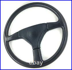 Genuine Momo Ghibli, Mazda 3 spoke 370mm black leather steering wheel. 1990. 14A