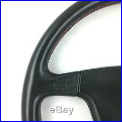 Genuine Momo Irmscher 4 spoke 380mm Black leather steering wheel. Rare 1994 7C