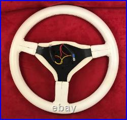 Genuine Momo Linea leather 360mm steering wheel. Boxed, Classic. Retro, NOS! 7A