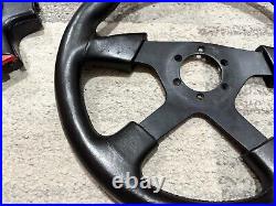 Genuine Momo M36 Ghibli 360mm Black Leather 4 Spoke Steering Wheel 1991 Retro VW