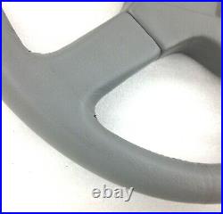 Genuine Momo M38 380mm Grey leather steering wheel. NOS! Sport etc. 7A