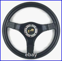 Genuine Momo Master C36, 360mm black leather 3 spoke steering wheel. SUPERB! 7A
