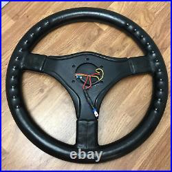 Genuine Momo Master D&W C36 360mm black leather steering wheel. Classic! 7D