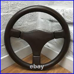 Genuine Momo Master D&W C36 360mm brown leather steering wheel. Classic Retro 7A