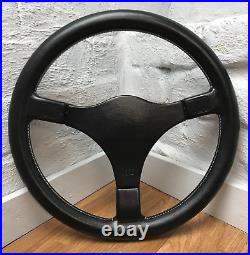 Genuine Momo Mystere Master C36 360mm black leather steering wheel. Retro. 7B