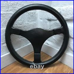 Genuine Momo Mystere Master C36 360mm black leather steering wheel. Retro. 7B