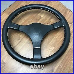 Genuine Momo Mystere Master C36 360mm black leather steering wheel. Retro. 7B