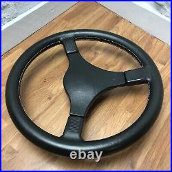 Genuine Momo Mystere Master C36 360mm black leather steering wheel. Retro. 7B