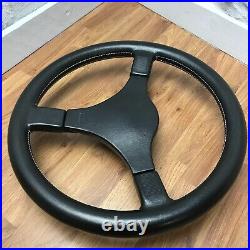 Genuine Momo Mystere Master C36 360mm black leather steering wheel. Retro. 7B