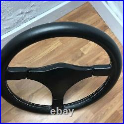 Genuine Momo Mystere Master C36 360mm black leather steering wheel. Retro. 7B