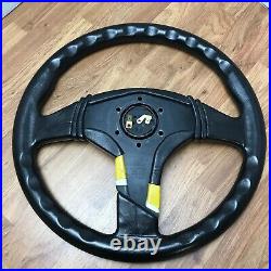Genuine Momo Opel Sport D36 black leather 360mm steering wheel. SUPERB! LOOK! 7C