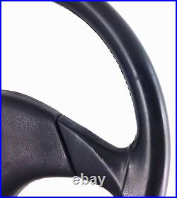 Genuine Momo Panther black leather 360mm, 3 spoke steering wheel. Classic. 7B