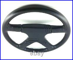 Genuine Momo Sport Jaguar 370mm 4 spoke black leather steering wheel. RARE! 7A