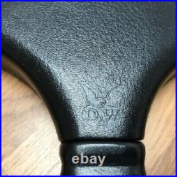 Genuine Momo V36, 360mm black leather, 3 spoke steering wheel. D&W. 7D