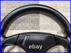 Genuine Momo V36 Hella 360mm black leather steering wheel 1988 vintage VW AUDI