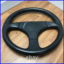Genuine Momo V36 Hella, 360mm black leather steering wheel. 1991. SUPERB! 7D