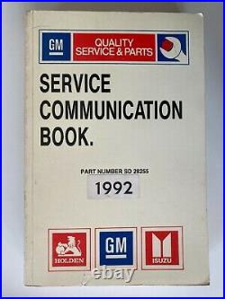 Holden Gmh Service Communication 1992 Book Commodore Vn Vp Vg Vq Hsv