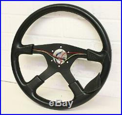 MOMO 4 SPOKE LEATHER STEERING WHEEL Typ M38 / KBA 70056 New old stock, RARE