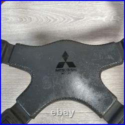 Mitsubishi 380mm Black Leather / Wood Rim Italvolanti Steering Wheel Classic Car