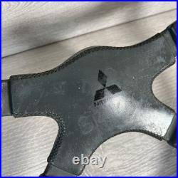 Mitsubishi 380mm Black Leather / Wood Rim Italvolanti Steering Wheel Classic Car