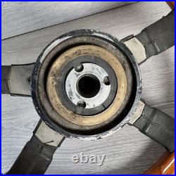 Mitsubishi 380mm Black Leather / Wood Rim Italvolanti Steering Wheel Classic Car