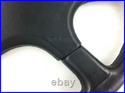 Momo Ghibli 4 spoke 370mm black leather steering wheel. Classic, Retro. 7A