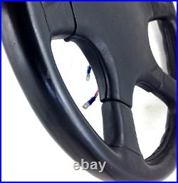 Momo Ghibli 4 spoke 370mm black leather steering wheel. Classic, Retro. 7B