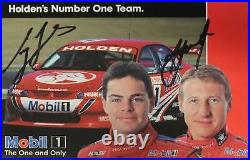 Signed Craig Lowndes Mark Skaife Postcard Mobil 1 Racing HSV Holden VT Commodore