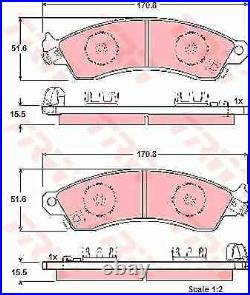 TRW GDB1226 Brake Pad Set, disc brake for CHEVROLET, FORD AUSTRALIA, FORD USA, HSV